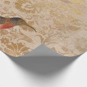  vogel met goud cadeaupapier (Hoek)