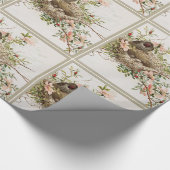 Vogel met nestziekte cadeaupapier (Hoek)