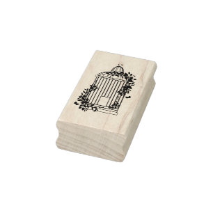 Vogel met olievloeistof 	rubberstempel