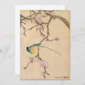 Vogel met Plum Blossom door Zhang Ruoai Kaart (Voorkant / Achterkant)