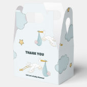 Vogel met Schattige Kind Het is een jongensuitnodi Bedankdoosjes (Geopend)