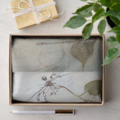 Vogel met waterverf achtergrond tissuepapier (Geschenk)