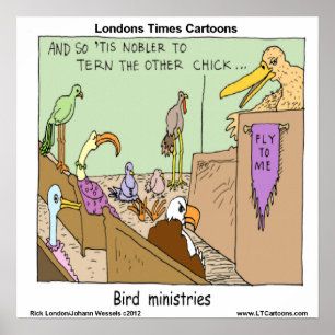 Vogel Ministeries Grappige Poster