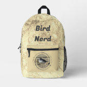 Vogel Nerd Klein Strand Wading Dier Vogelaar Bedrukte Rugzak (Voorkant)