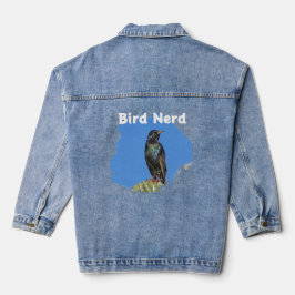 Vogel Nerd Starling Vogels Hobby Birdwatcher Denim Jacket