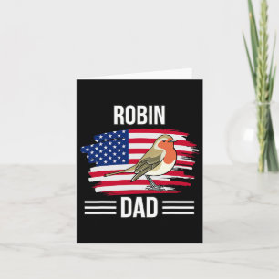 Vogel ons vlag 4 juli Vaderdag Robin Papa Kaart