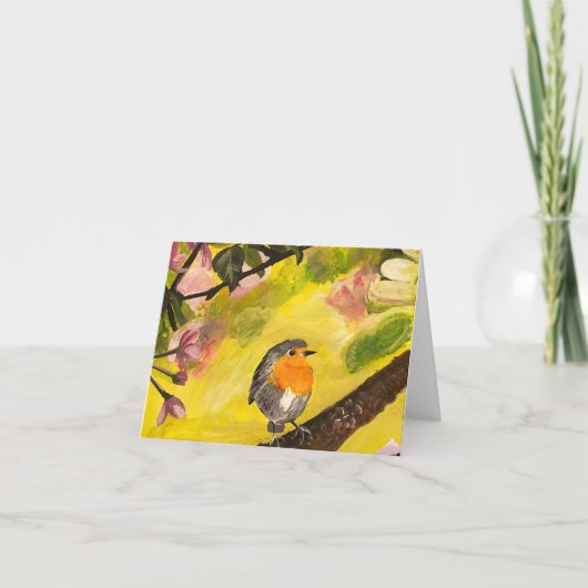 Vogel op bijkantoor bedankkaart (Voorkant)