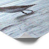 Vogel op de Strand Poster (Hoek)