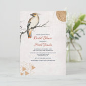 Vogel op de Uitnodiging van de Bridal van de Tak (Staand voorkant)