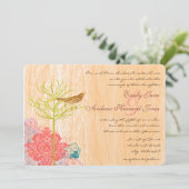 vogel op de uitnodiging voor het uitzenden van ee (Staand voorkant)