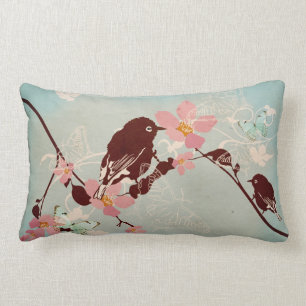 Vogel op een boom-Amerikaans MoJo Pillow Kussen