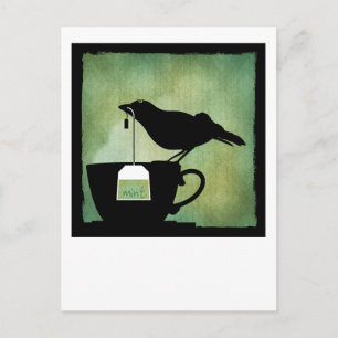 Vogel op een Briefkaart van de Teacup