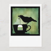Vogel op een Briefkaart van de Teacup (Voorkant)