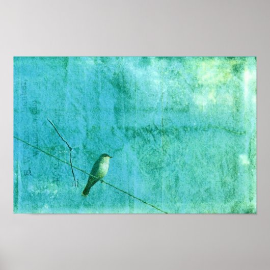 Vogel op een drager poster (Voorkant)