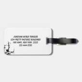 Vogel op een filiaal bagagelabel (Achterkant horizontaal)