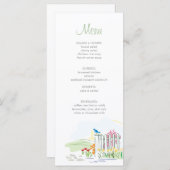 Vogel op een hek Douche Menu (Voorkant / Achterkant)