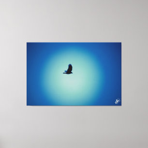 Vogel op een paal serie #8 canvas afdruk