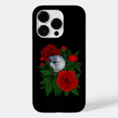 Vogel op een rood pioenboeket Case-Mate iPhone case (Achterkant)