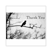 Vogel op een tak Bedankt Rubberstempel (Afrduk)