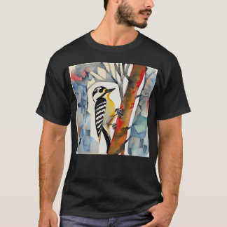Vogel op een vintage t-shirt