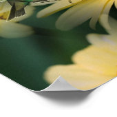 Vogel op geel Poster met fantasy Art (Hoek)