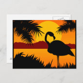 Vogel op Sunset briefkaart (Voorkant / Achterkant)