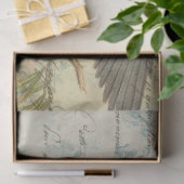  vogel op vertakking met het Schrijven ontkoppelin Tissuepapier (Geschenk)