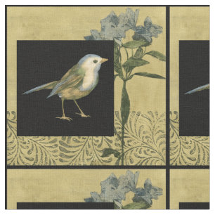 Vogel op zwarte en  achtergrond stof