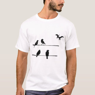 Vogel Pterodactyls op draad - Vogeldinosaurus T-shirt