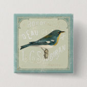  vogel rechts vierkante button 5,1 cm (Voorkant)