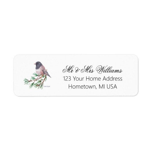 Vogel Retouradres Sticker (Voorkant)