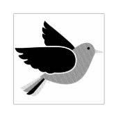 vogel 	rubberstempel (Afrduk)