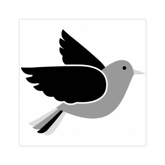 vogel 	rubberstempel (Afrduk)