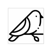 vogel 	rubberstempel (Afrduk)