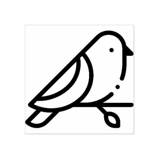 vogel 	rubberstempel (Afrduk)