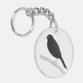 Vogel Schlüsselanhänger Amsel Sleutelhanger (Voorkant Links)
