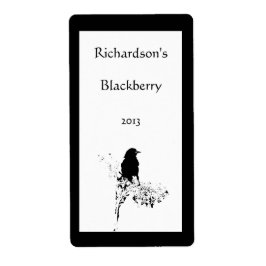 Vogel Silhouet Wijn Label