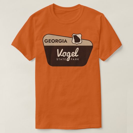Vogel State Park Georgia Welkomstbord T-shirt (Design voorkant)