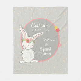 Vogel Stats met kleine Bunny Fleece Deken