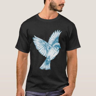 vogel tijdens de vlucht t-shirt