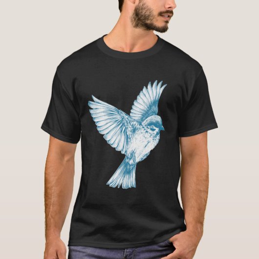 vogel tijdens de vlucht t-shirt (Voorkant)