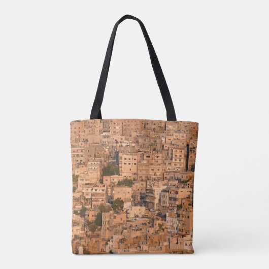 Vogel uitzicht op Arabische stad. Amman. Jordanië. Draagtas (Achterkant)
