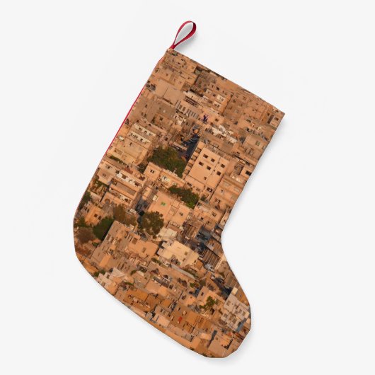 Vogel uitzicht op Arabische stad. Amman. Jordanië. Kleine Kerstsok (Voorkant (Hangend))