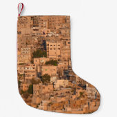 Vogel uitzicht op Arabische stad. Amman. Jordanië. Kleine Kerstsok (Voorkant)