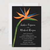 Vogel van de paradijse QR-code in één bruiloft Kaart (Voorkant)