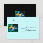 Vogel van de Paradise RSVP-kaart RSVP Kaartje (Voorkant / Achterkant)