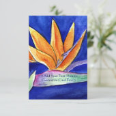 Vogel van de Paradise Vloerkunst nodigt Kaarten ui (Staand voorkant)