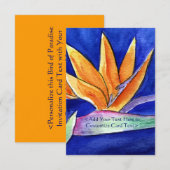 Vogel van de Paradise Vloerkunst nodigt Kaarten ui (Voorkant / Achterkant)