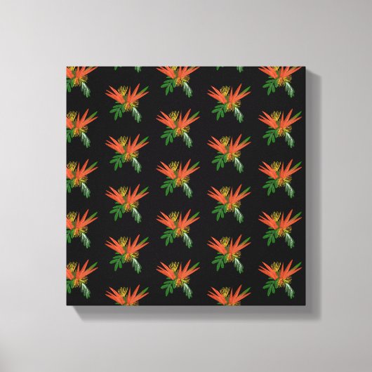 Vogel van de Paradise Waterverf Tropic Ink Wedding Canvas Afdruk (Voorkant)