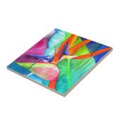 Vogel van de tropische kunst van Paradise Strelitz Tegeltje (Zijkant)